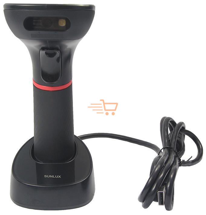 SUNLUX XL-9610 2D KAREKOD KABLOSUZ USB BARKOD OKUYUCU + CRADLE